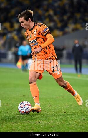 Kiev, Ukraine. 20 octobre 2020. KIEV, UKRAINE - 20 octobre 2020 : Federico Chiesa de Juventus FC en action lors du match de football de la Ligue des champions de l'UEFA entre le FC Dynamo Kyiv et le FC Juventus. Juventus FC a remporté 2-0 victoires sur FC Dynamo Kyiv. (Photo de Nicolò Campo/Sipa USA) crédit: SIPA USA/Alay Live News Banque D'Images