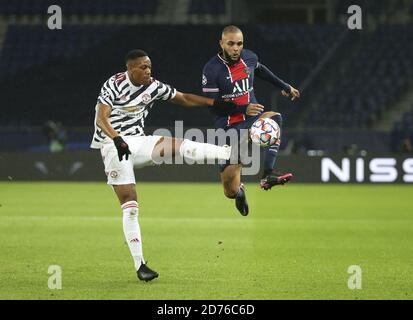 Nthony Martial de Manchester United, Layvin Kurzawa de PSG lors de l'UEFA Champions League, Group Stage, Group H football Match entre Paris Saint- Banque D'Images