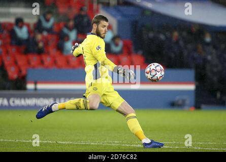 Le gardien de but de Manchester a Uni David de Gea lors de l'UEFA Champions League, Group Stage, match de football du Groupe H entre Paris Saint-Germain (PSG) a Banque D'Images