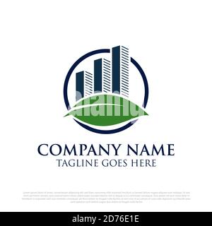 modèle professionnel de logo de consultant comptable avec vert écologique, idéal pour les illustrations vectorielles comptables et financières Illustration de Vecteur