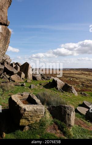 Stanage Edge Peak District Derbyshire Royaume-Uni Banque D'Images