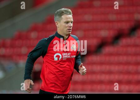 Grant Leadamer (23) de Sunderland pendant l'échauffement avant le match Banque D'Images