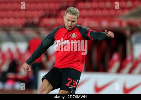 Grant Leadamer (23) de Sunderland pendant l'échauffement avant le match Banque D'Images