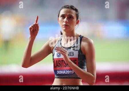 Doha, Qatar. Sep 30, 2019. Mariya Lasitskene (ANA) Athlétisme : Championnats du monde IAAF 2019 Doha Saut en hauteur femmes finale à Khalifa International Stadium de Doha, au Qatar . Credit : YUTAKA/AFLO SPORT/Alamy Live News Banque D'Images