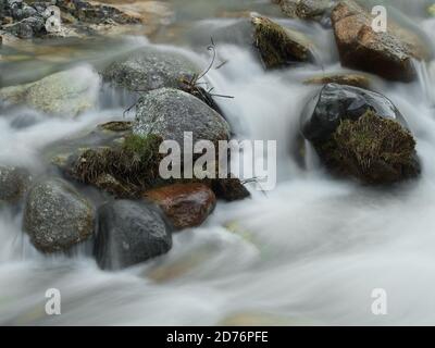 La Pedriza dans la Sierra de Guadarrama cascades et ruisseaux dans la communauté de Madrid, Espagne Banque D'Images