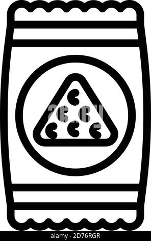 Icône Pack nachos. Outline pack nachos vector icône pour la conception de sites Web isolé sur fond blanc Illustration de Vecteur