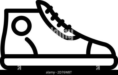 Icône de la sneaker Adidas. Outline adidas sneaker vector Icon for web design isolé sur fond blanc Illustration de Vecteur