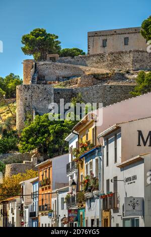 Château mauresque, Denia, Costa Blanca, Communauté Valencienne, Espagne Banque D'Images