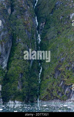 Glacier Garibaldi, chaîne de montagnes de Darwin, canal Beagle, archipel de Tierra del Fuego, région des Magallanes et de l'Antarctique chilien, Chili, Amérique du Sud Banque D'Images