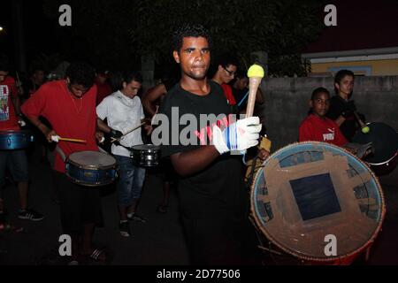 Carnaval aux Saintes Guadeloupe la nuit Banque D'Images