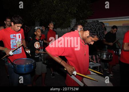 Carnaval aux Saintes Guadeloupe la nuit Banque D'Images