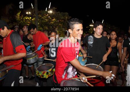 Carnaval aux Saintes Guadeloupe la nuit Banque D'Images