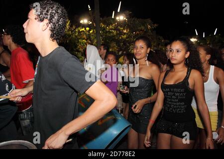 Carnaval aux Saintes Guadeloupe la nuit Banque D'Images