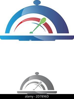 Modèle de design coloré et créatif pour les restaurants rapides. Icône Vector pour le restaurant. Illustration vectorielle EPS.8 EPS.10 Illustration de Vecteur