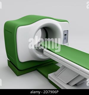 tomographie calculée isolée sur une illustration 3d à fond blanc Banque D'Images