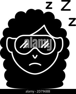 Femme tête avec insomnie z lettres silhouette style icône vecteur conception de l'illustration Illustration de Vecteur