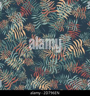 la paume tropicale laisse un motif vectoriel sans couture Illustration de Vecteur