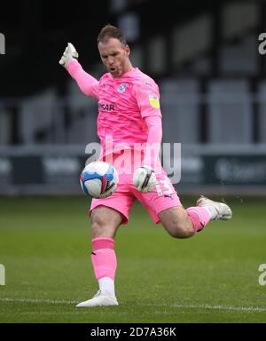 Joe Murphy, gardien de but de Tranmere Rovers, lors du match Sky Bet League Two au stade Peninsula, à Salford. Banque D'Images