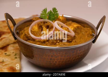 Cuisine indienne ou curry indien et pain Banque D'Images