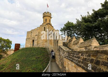 The Observatory Tower, Lincoln Castle, City of Lincoln, Lincolnshire, Angleterre, Royaume-Uni Banque D'Images