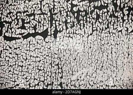 Peinture séchée et fissurée sur la fenêtre. Toile de fond pour le design. Banque D'Images