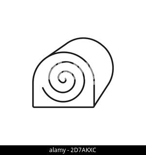 icône de rouleau de gâteau élément de l'icône de boulangerie pour le concept mobile et les applications web. L'icône de rouleau de boulangerie fine peut être utilisée pour le Web et le mobile. Icône Premium activée Illustration de Vecteur