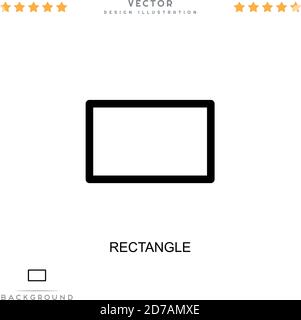 Icône de rectangle. Élément simple de la collecte des perturbations numériques. Icône Rectangle par ligne pour les modèles, les infographies et bien plus encore Illustration de Vecteur