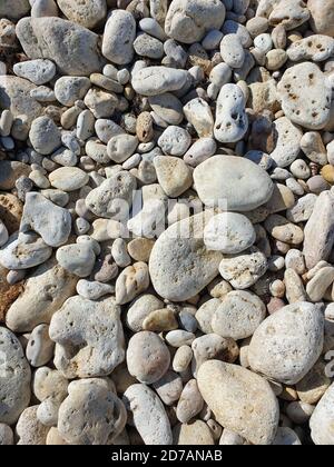 Résumé ronde lisse pebbles sea texture background Banque D'Images