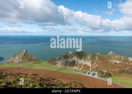 Photo de paysage de la vallée des rochers à Exmoor Parc national Banque D'Images