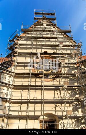 Monastère Porta Coeli, Predklasteri, République Tchèque, Europe. Reconstruction du monastère en 2020. Chantier de construction dans le monastère. Banque D'Images