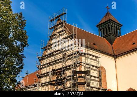 Monastère Porta Coeli, Predklasteri, République Tchèque, Europe. Reconstruction du monastère en 2020. Chantier de construction dans le monastère. Banque D'Images