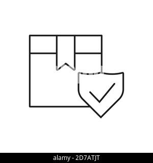 icône de package de sécurité élément de l'icône de logistique pour le concept mobile et les applications web. L'icône de l'ensemble de sécurité de ligne mince peut être utilisée pour le Web et le mobile. Haut de gamme Illustration de Vecteur