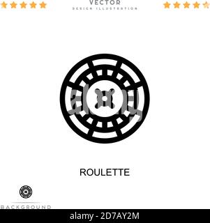 Icône de roulette. Élément simple de la collecte des perturbations numériques. Line Roulette icône pour modèles, infographies et plus encore Illustration de Vecteur
