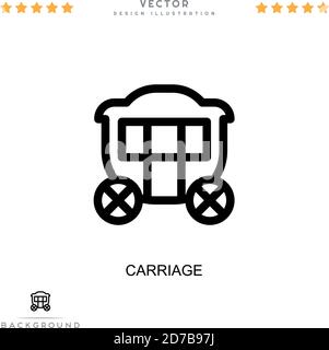 Icône du chariot. Élément simple de la collecte des perturbations numériques. Icône de chariot de ligne pour les modèles, les infographies et plus encore Illustration de Vecteur