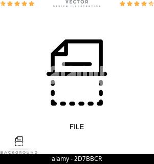 Icône de fichier. Élément simple de la collecte des perturbations numériques. Icône de fichier ligne pour les modèles, les infographies et plus encore Illustration de Vecteur