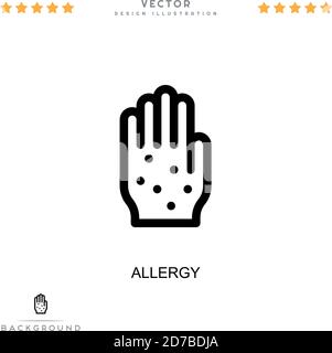 Icône allergie. Élément simple de la collecte des perturbations numériques. Icône allergie de ligne pour les modèles, les infographies et plus encore Illustration de Vecteur