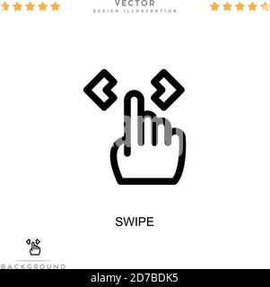 Faites glisser l'icône. Élément simple de la collecte des perturbations numériques. Icône de glissement de ligne pour les modèles, les infographies et plus encore Illustration de Vecteur
