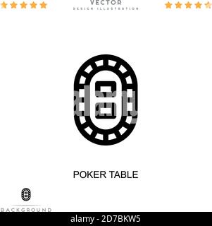 Icône de la table de poker. Élément simple de la collecte des perturbations numériques. Icône de la table de poker de ligne pour les modèles, les infographies et plus encore Illustration de Vecteur