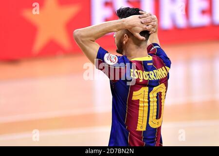 Barcelone, Espagne. 21 octobre 2020. Esquerdinha du FC Barcelone lors du match LNFS entre le FC Barcelone et l'Inter FS au Palau Blaugrana le 21 octobre 2020 à Barcelone, Espagne. Crédit : Dax Images/Alamy Live News Banque D'Images