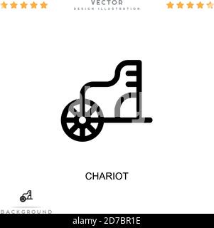Icône chariot. Élément simple de la collecte des perturbations numériques. Icône Line Chariot pour les modèles, les infographies et plus encore Illustration de Vecteur