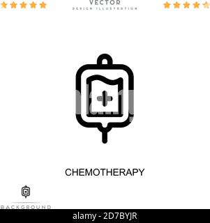 Icône de chimiothérapie. Élément simple de la collecte des perturbations numériques. Icône de chimiothérapie de ligne pour les modèles, les infographies et plus encore Illustration de Vecteur