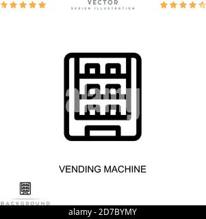 Icône distributeur automatique. Élément simple de la collecte des perturbations numériques. Icône Line distributeur automatique pour modèles, infographies et bien plus encore Illustration de Vecteur