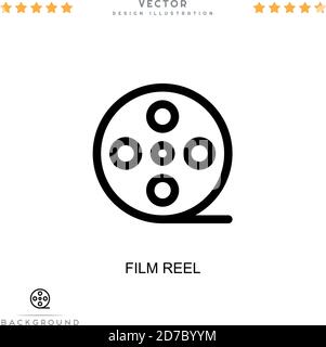 Icône de bobine de film. Élément simple de la collecte des perturbations numériques. Icône de bobine de film en ligne pour les modèles, les infographies et bien plus encore Illustration de Vecteur