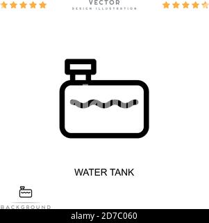 Icône du réservoir d'eau. Élément simple de la collecte des perturbations numériques. Icône de réservoir d'eau de ligne pour les modèles, les infographies et plus encore Illustration de Vecteur