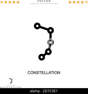 Icône constellation. Élément simple de la collecte des perturbations numériques. Icône Line Constellation pour modèles, infographies et bien plus encore Illustration de Vecteur
