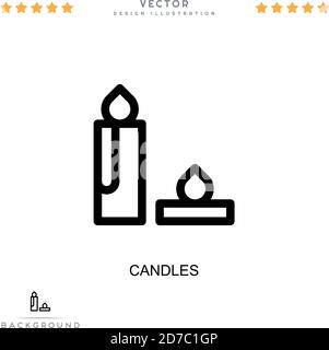 Icône bougies. Élément simple de la collecte des perturbations numériques. Icône Line Candles pour modèles, infographies et bien plus encore Illustration de Vecteur