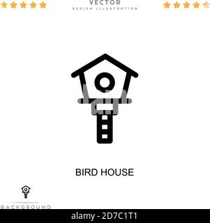 Icône de cabane à oiseaux. Élément simple de la collecte des perturbations numériques. Icône Line Bird House pour modèles, infographies et bien plus encore Illustration de Vecteur