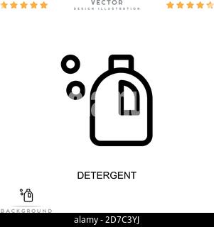 Icône détergent. Élément simple de la collecte des perturbations numériques. Icône Line détergent pour modèles, infographies et bien plus encore Illustration de Vecteur