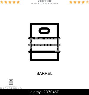 Icône de barillet. Élément simple de la collecte des perturbations numériques. Icône Line Barrel pour les modèles, les infographies et plus encore Illustration de Vecteur
