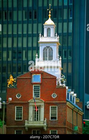 L'ancienne maison d'État - Boston, Mass Banque D'Images